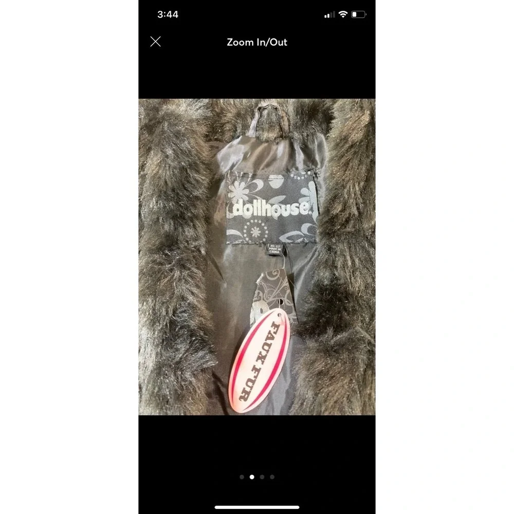 Dollhouse‎ Girls Faux Fur Black Vest NWT 10/12